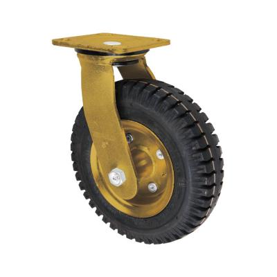 China SWIVEL Heavy Duty OEM 200mm 8 Inch Double Swivel Ball Bearing Pneumatic Rubber Casters for sale