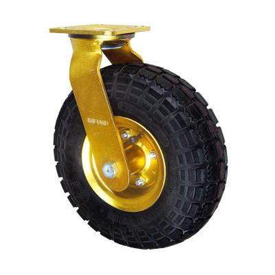 China SWIVEL Heavy Duty OEM 250mm 10 Inch Double Swivel Ball Bearing Pneumatic Rubber Casters for sale