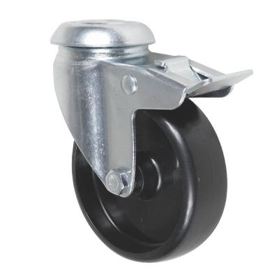 China SWIVEL Economical OEM 50mm Swivel Bolt Hole With Metal Total Brake PP European Type Caster for sale