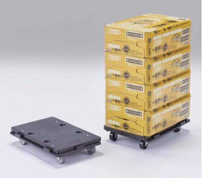 China PIVOT High Cost Performance Easy Stack And Connect 80KG Black Nylon 4 Wheels PP Carts for sale