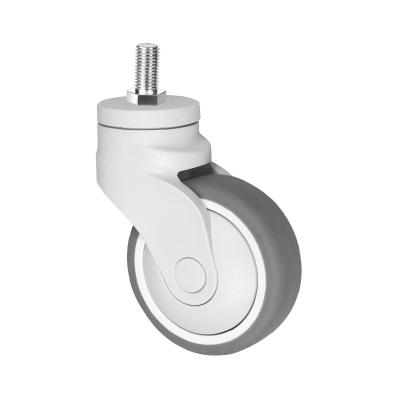 China SWIVEL Economical 3inch 75mm OEM 75KG TPR PP Swivel To Stem Medical Casters for sale