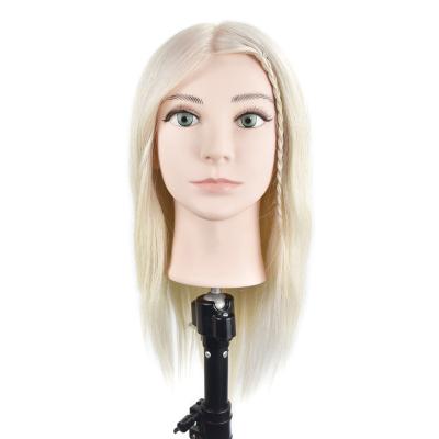 China Inflatable Hair Training Head 40cm Mannequin Head With Hair Training Hairdressing Doll Mannequins Human Heads Forming Female Wig Dummy Head With Hair for sale