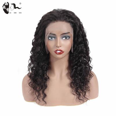 China Wholesale Deep Wave HD Lace Front Lace Wigs Human Hair 8A Water Wave XISHIXIU Front Peruvian Virgin Hair Lace Front Wigs For Colored Women for sale