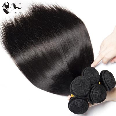 China Wholesale Silky Straight Wave XISHIXIUHAIR Dropshipping Cuticle Aligned Natural Color Mink Brazilian Straight Hair Hair Extension Bundles for sale