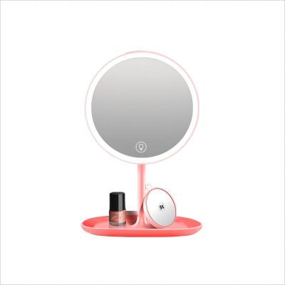 China Best Selling Lighted Tabletop Makeup Cosmetic Mirror With LED Light And Cooling Cosmetic Mirror for sale