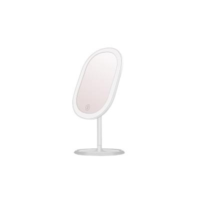 China Lighted Smart Touch Control Adjustable Tabletop Cosmetic Mirror Vanity Mirror Plastic Vanity Makeup Mirror for sale