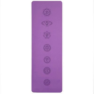 China Non-slip Durable Washable Waterproof Private Label Customized Eco Friendly 7 Chakra Yoga Mat Strip Yoga Mat for sale