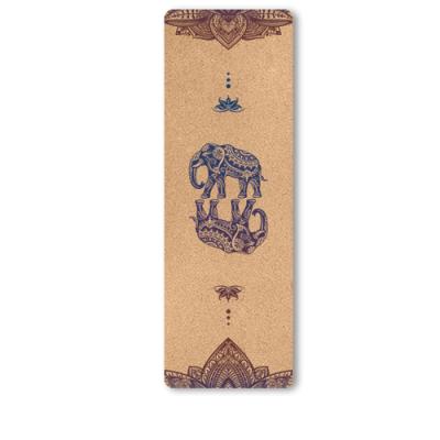 China Non-slip/durable/eco-friendly/non-toxic/easy to clean eco-friendly premium cork natural rubber non slip good elasticity popular anti slip organic yoga mat for sale