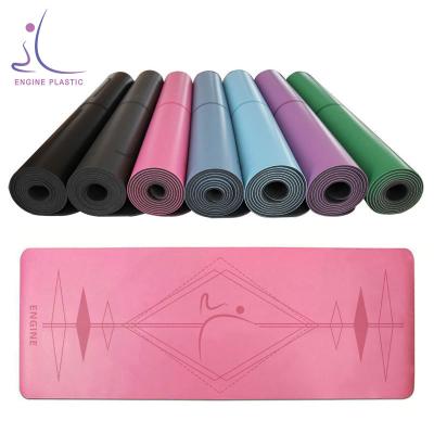 China Reversible Pu Natural Yoga Mat Polyurethane Rubber Yoga Mat 6mm Thick Non-slip for sale