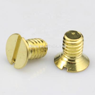 China Flat Brass Slotted Countersunk Flat Head Machine Screws for sale