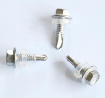 China HEX Recessed Hexagon Head Flange Self Drilling Screws With Washer for sale