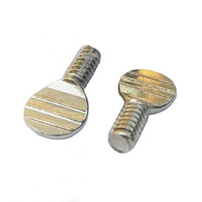 China Flat Stainless M4 Pressing Spade Racket Shape Flat Knurled Thumb Screw for sale