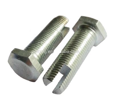 China HEX Stainless Steel Hexagon Allen Head Bolt Screw With Slotted Cutting End for sale