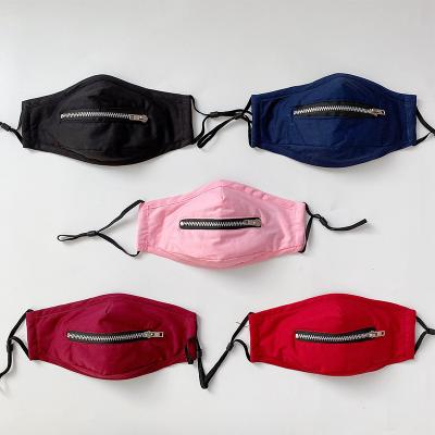 China Convenient To Block Washable Reusable Kids Face Cover With Zipper For Drinking for sale