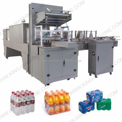 China Automatic Beverage PE Film Bottle Heat Shrink Packaging Machine KINGMACHINE for sale