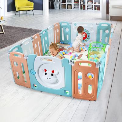 China OEM Easy Folding Plastic Playpens Folding Children Baby/Toddler Playyards Fence ODM Durable Indoor Safety for sale