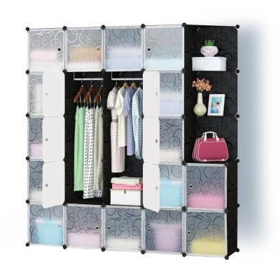 China Large Capacity Wardrobe Folding Storage Cabinet DIY Assembly Wardrobe Multifunctional Eco-friendly Cabinet for sale