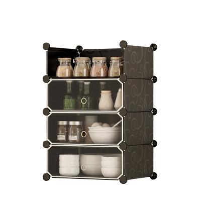 China Sustainable Pp Cube Plastic Stacking Storage Cabinet For Kitchen for sale