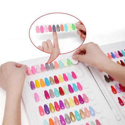 China Professional and Fashionable Salon New Arrival Professional Nail Tool Nail Color Book 120 Grids Nail Gel Display Book for sale