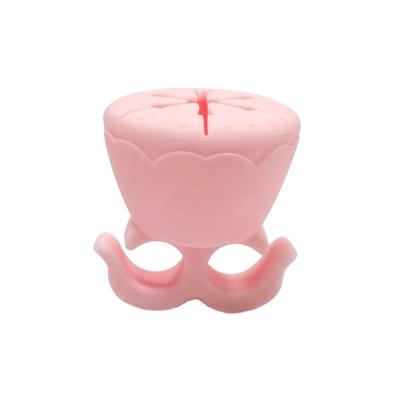 China Finger Nails Customized Hot Selling Portable Silicone Nail Polish Bottle Holder Ring for sale