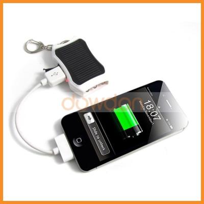 China Mobile Phone Mini Solar Charger /Small Solar Charger Key Chain 1200MAH for sale