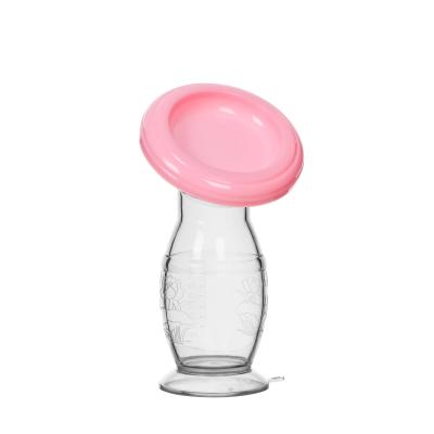 China PVC Free Silicone Breast Pump With Suction Cup Manual Breast Milk Collector for sale