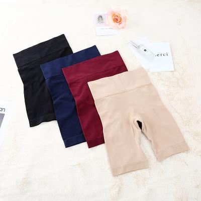 China Antibacterial Women's High Waist Abdomen Seamless 3-Point Safety Pants Slimming Three Point Safety Pants for sale