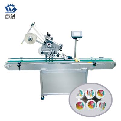 China New Type Semi Automatic Food Labeling Machine Labeling Machine High Precision Flat Flat Surface for sale