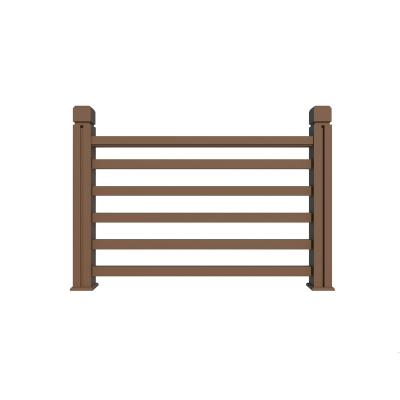 China Easily Assembled DIY Home and Garden Patio Easy Installation Customized Size Fireproof Outdoor Composite Wpc Wood Railing for sale