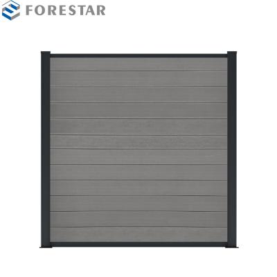 China New Fire Proof Fence High Quality Aluminum Compound Fence Post Wood Plastic Composite Fence Panels Easily Assembled for sale