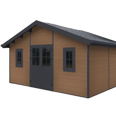 China Easily Assembled Outdoor E2854 5m*4m Storage Shed Garden Tool House Four Room Large Size HDPE Resin Window Frame Plastic Waterproof Layer Set Parts for sale