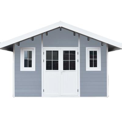 China Easily Assembled E2844 4M*4M Outdoor Storage Shed Plastic Waterproof HDPE Aluminum Window Frame Tool House for sale