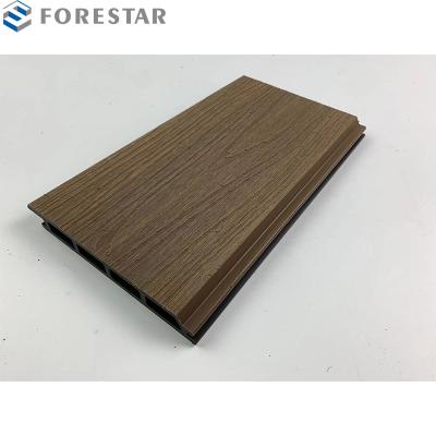 China Waterproof/eco-friendly/UV-resistant/anti-water/non-slip/easy install new eco-wood teak wood color coextruded composite wood cladding for sale