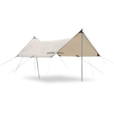 China Straight Tie Type Naturehike Beam Shelter Sun Shade Rain Fly Camping Tarp With Tent Pole Beach Tent Sun Shelter for sale