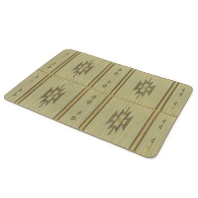 China Outdoor Straw Naturehike Summer Camping Glamping Non Slip Printing Straw Mat for sale