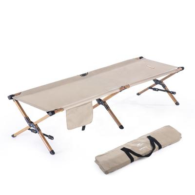 China Naturehike XJC03 NH19X003-C wood grain aluminum alloy cradle outdoor folding camping cot for sale