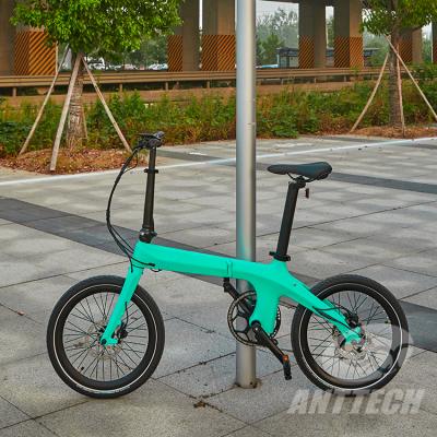 China 2021 new product 20inch colorful folding wheel 36v battery seatpost battery carbon fiber electric bike for sale