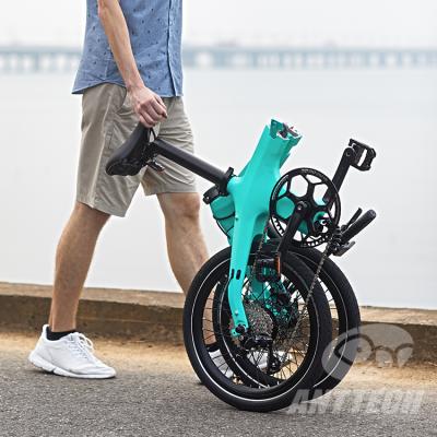 China China factory direct wholesale aluminum alloy super light carbon fiber 20 inch 250w electric folding bike with seatpost battery for sale