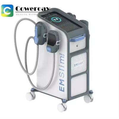 China Neo 4-handvat Hi-Emt Ems Rf-lichaamscontourende vetverbrandingspierstimulatormachine Te koop