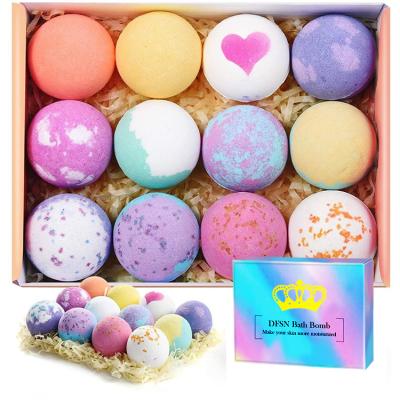 China Daily Luxury Natural Private Label Bath Bomb Fizzies Bath Ball Salt Bath Bubble Rainbow Shower Handmade Bulk Fizzy Gift Set for sale