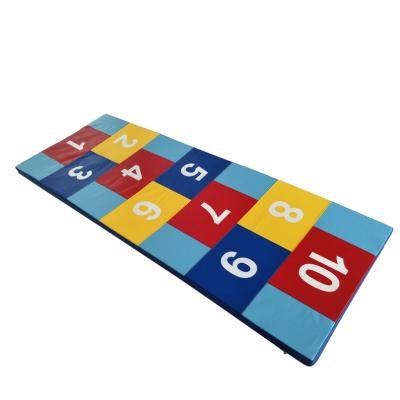 China High Density Exercise Mat Non-slip Gymnastics PU Letter PU Yoga Gym Digital Gymnastics Mat for sale