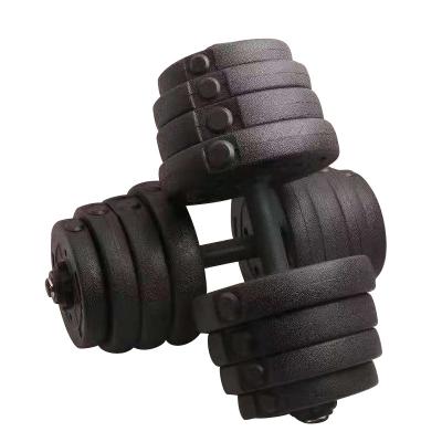 China Universal Plastic 6in1cement Dumbbell Kettlebell Adjustable Barbell Set Adjustable Weight Dumbbells for sale