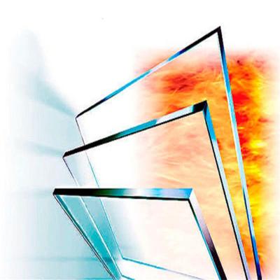 China Supermarket Solid Structure Safety Tempered Fire Rated Glass Fire Protection Glass for sale