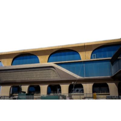 China Supermarket Moden architecture aluminum frame triple glazed facade panels storefront mullion glass curtain wall system for sale