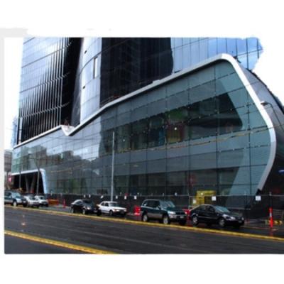 China Supermarket Minimalist Glass Wall for Hotels Mullion Maximum Visibility Thermal Break Curtain Wall Price for sale