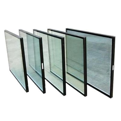 China Supermarket hollow insulated building facade glass greenhouse tempered insulating glass panels double glazing glass for door inserts for sale