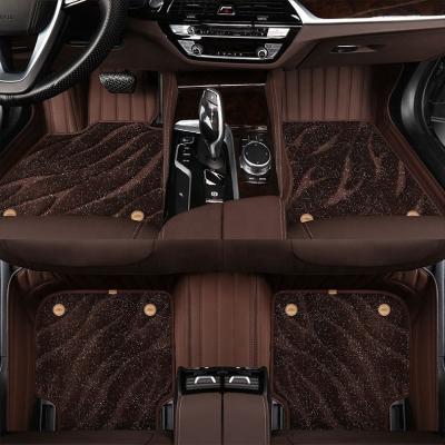 China Custom Star Floor 7D 3 Styles Washable New EV Bling Mats Carpet Front Rear Car Mats General Floor Mat for Car for sale