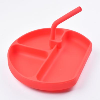 China C'dear Baby Silicone Tableware Dinner Dish Food Dish Kitchen Washable Tableware Kids Food Bowl Non-slip Bowl for sale