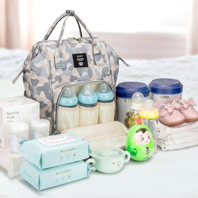 China With USB C'dear Travel Wholesale Waterproof Baby Crib Mummy Backpack Foldable Nappy Diaper Bag With Bed for sale