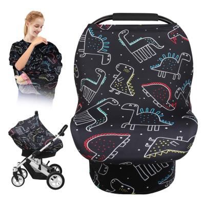 China Breathable Combed Stretch Cotton Carseat Canopy Baby Nursing Nursing Cover, Sublimation Blanks Organic Bamboo Nursing Aprons for sale